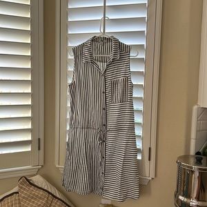 Paige striped shirt dress